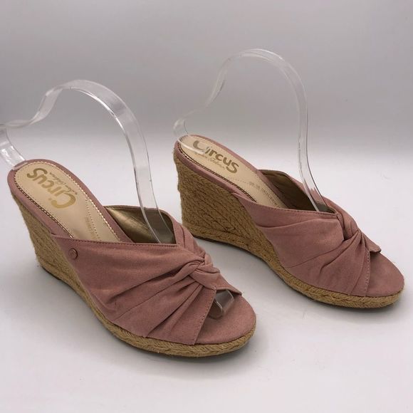 Circus Sam Edelman Bea Wedge Espadrilles in Cameo Pink Shoes size 8 - Picture 3 of 11